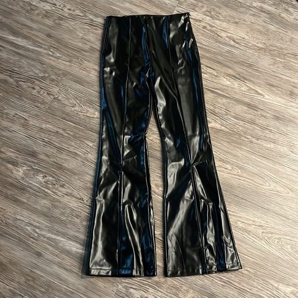 Commense High Waist Faux Leather Pants M - Picture 2 of 2
